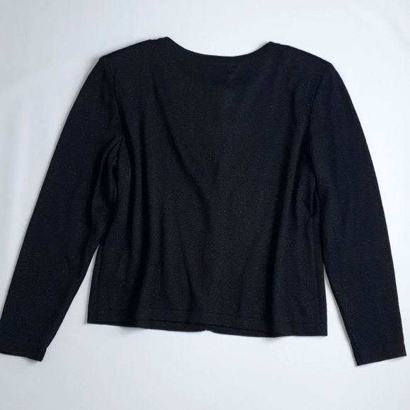 St. John Evening Blended Wool Glitter Blazer Jacket - Picture 9 of 11